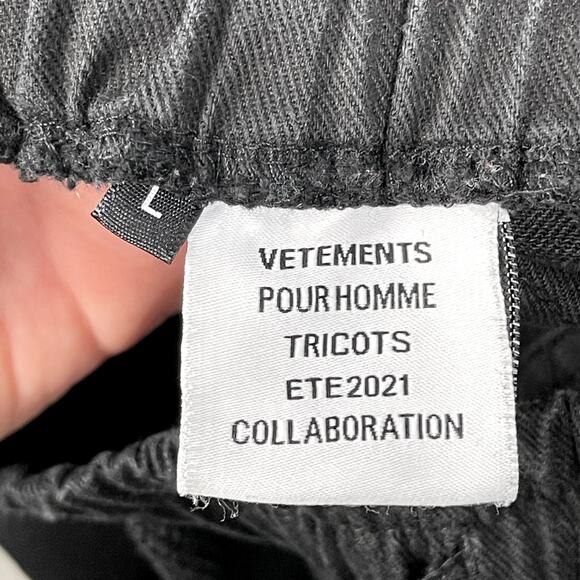 Vetements Jogger Mens Large Black Cargo Logo 2021 Hypebeast Streetwear - Picture 3 of 12